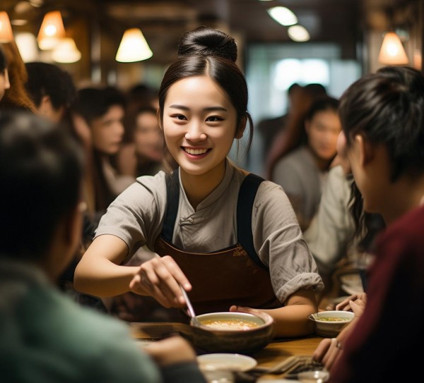 服务员，传承情感与文化
